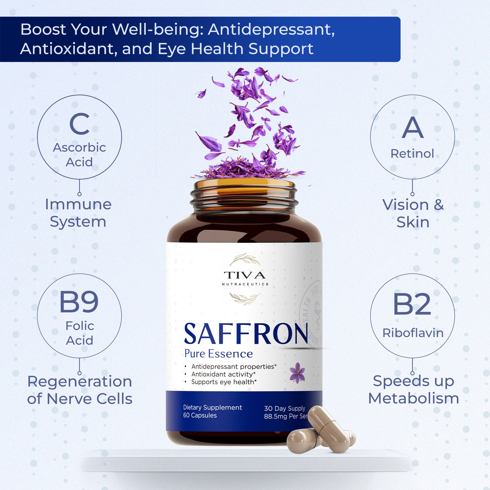 Saffron Pure Essence 60 caps — Natural Support for Mood and Well-being