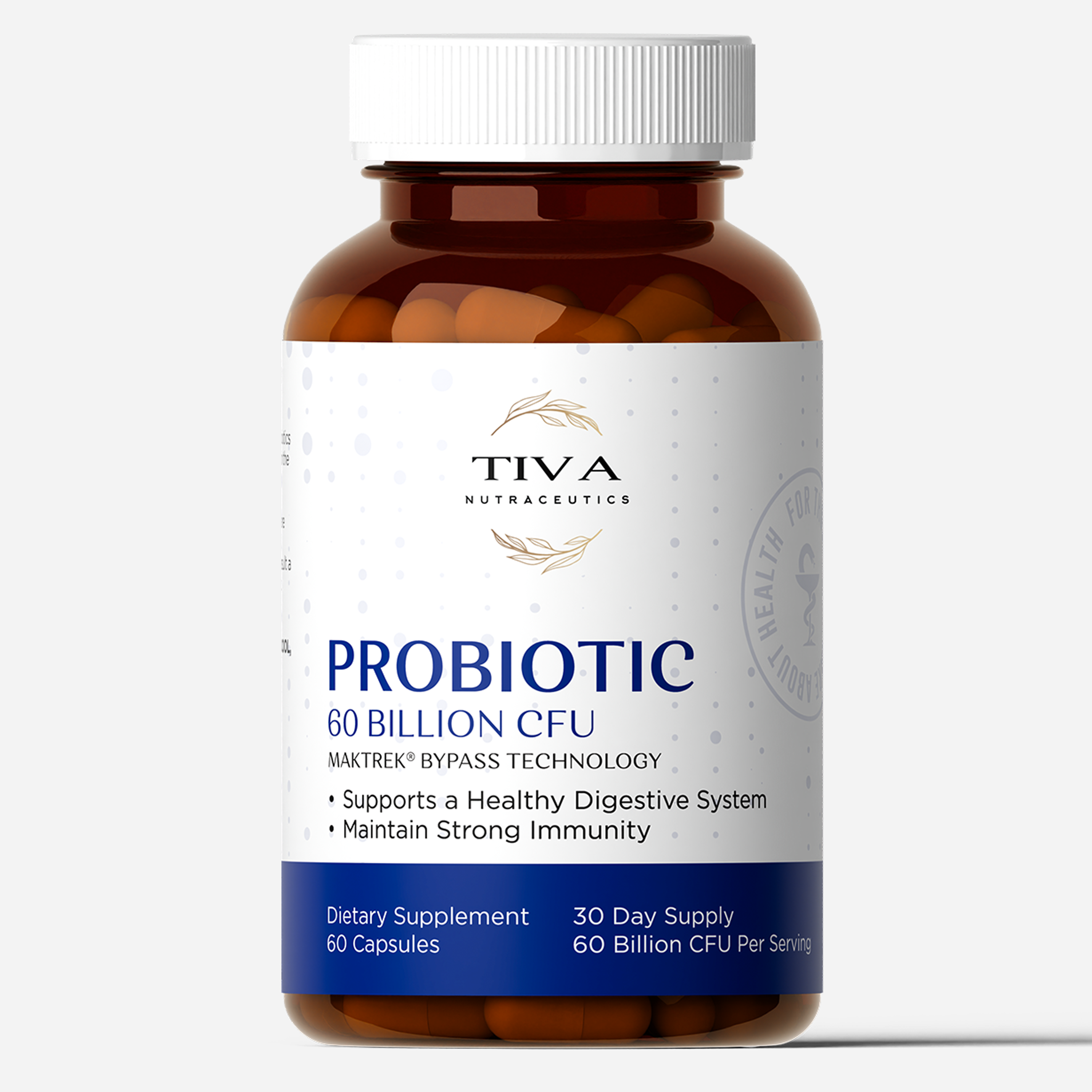 Probiotic 60 Billion CFU 60 Capsules — Advanced Gut Health and Immune Support